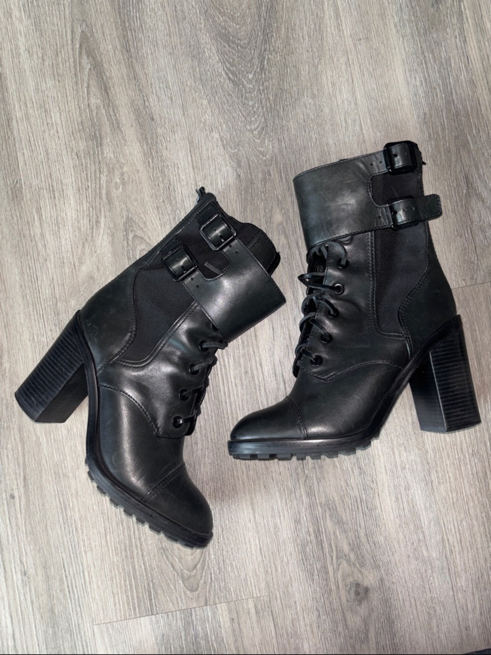 Tory Burch Broome Lug Sole Lace-Up Block Heel Ankle Boots